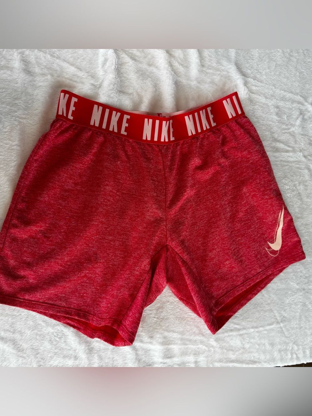 Nike Orange Heather Athletic Women's Shorts with Branded Waistband size M